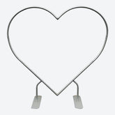 Lofaris Silver 6.5X6.4FT Heart Shape Balloon Flower Arch Frame